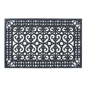 A1HC First Impression Rubber Paisley 24 in. x 36 in. Beautifully Hand Finished Elegant Large Double Door Mat