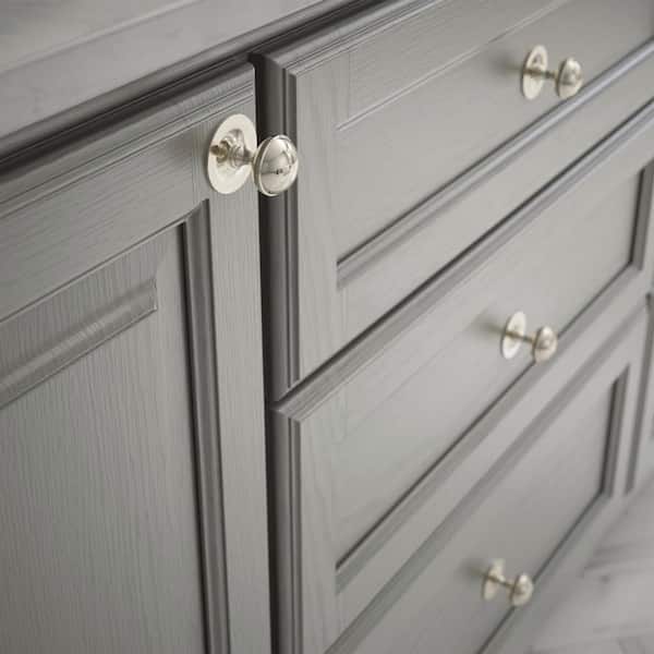 Classic Farmhouse 1-1/2 in. (38 mm) Classic Polished Nickel Round Cabinet Knob