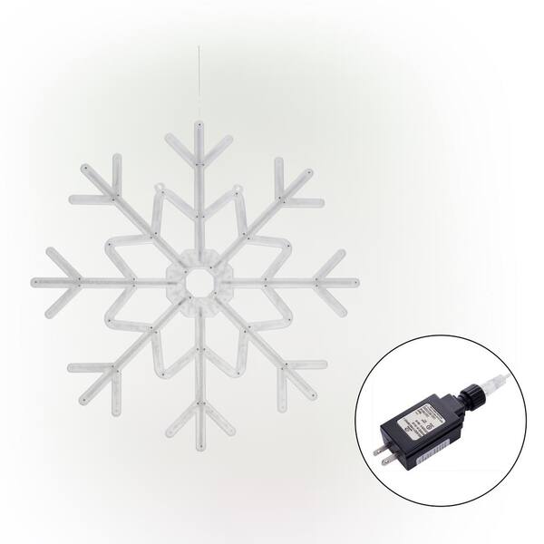 Alpine Large Snowflake Decoration with Blue and White Motion LED