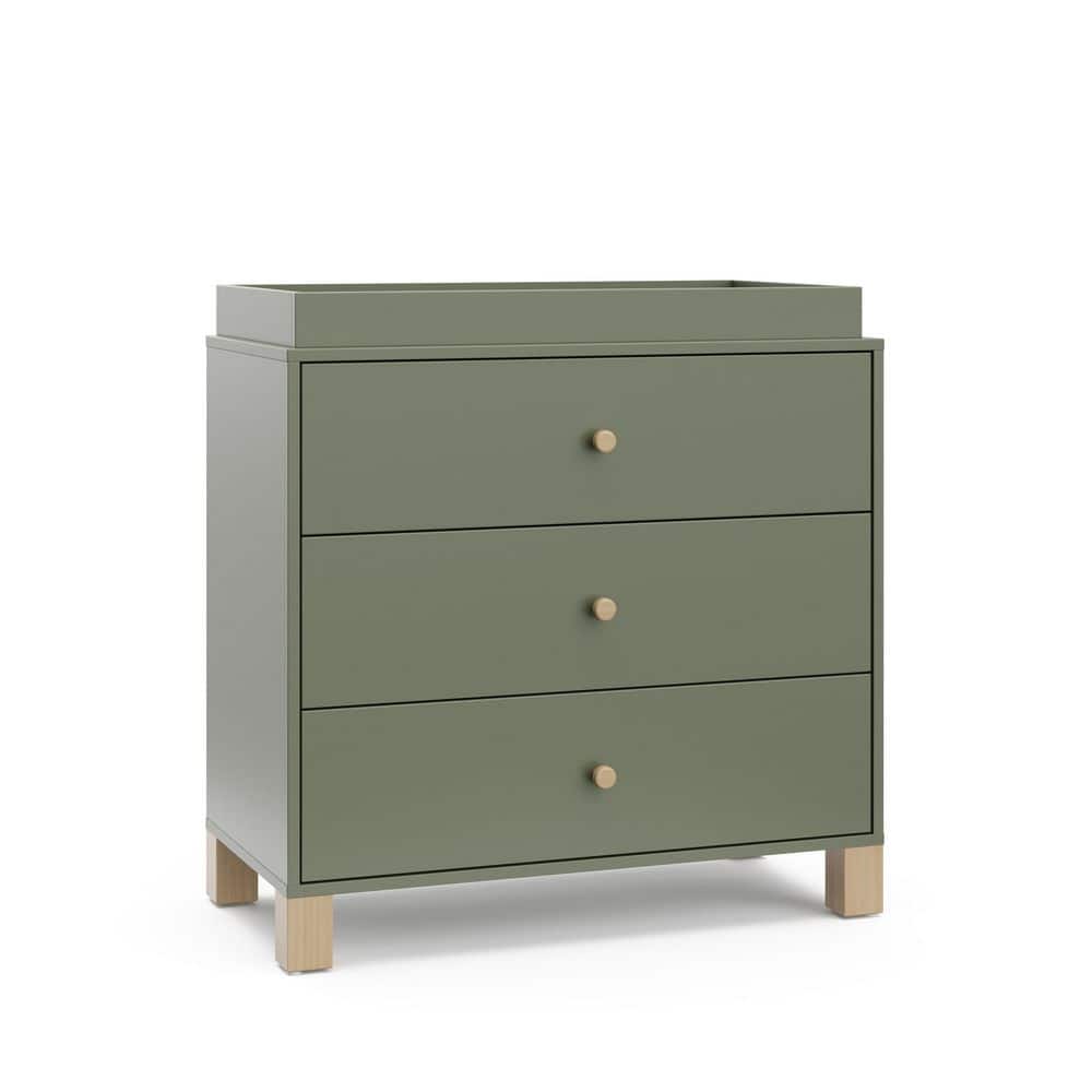 "California Olive with Driftwood 3 Drawer 35.5"" Wide Dresser with Changing Topper" price history on PriceWatchPro