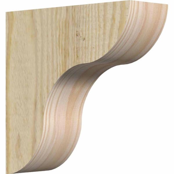 Ekena Millwork 4 in. x 12 in. x 12 in. Douglas Fir Carmel Rough Sawn Corbel