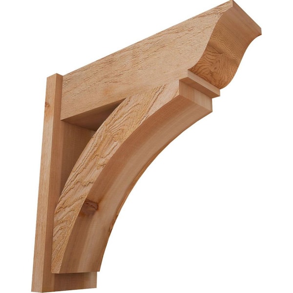 Ekena Millwork 8 in. x 26 in. x 26 in. Thorton Traditional Rough Sawn Western Red Cedar Outlooker