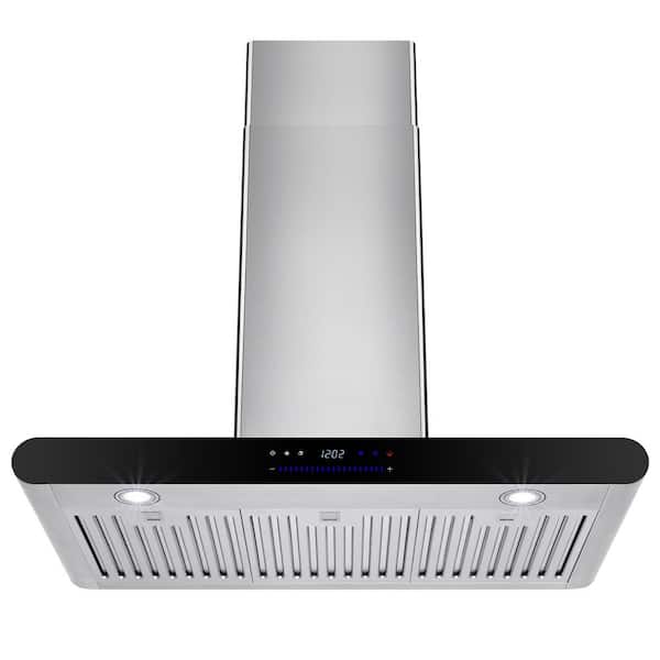 AKDY 30 in. Convertible Wall Mount Range Hood in Stainless Steel with Touch Control
