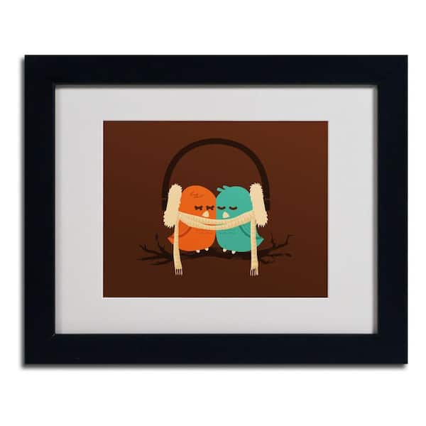 Trademark Fine Art 11 in. x 14 in. Kwan Baby Its Cold Outside Matted Framed Art