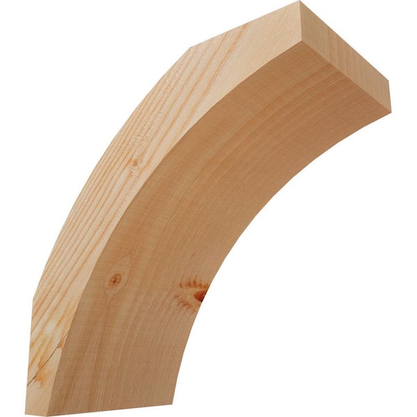 Ekena Millwork 5 1/2"W x 10"D x 10"H Thorton Smooth Knee Brace, Douglas Fir