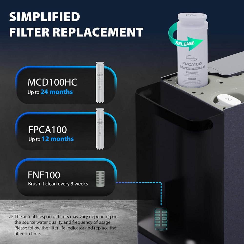 iSpring Black Hot and Cold Countertop Water Filtration System