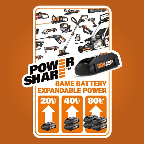 Worx Power Share 20 Volt Worxsaw 4 1 2 in. Compact Circular Saw