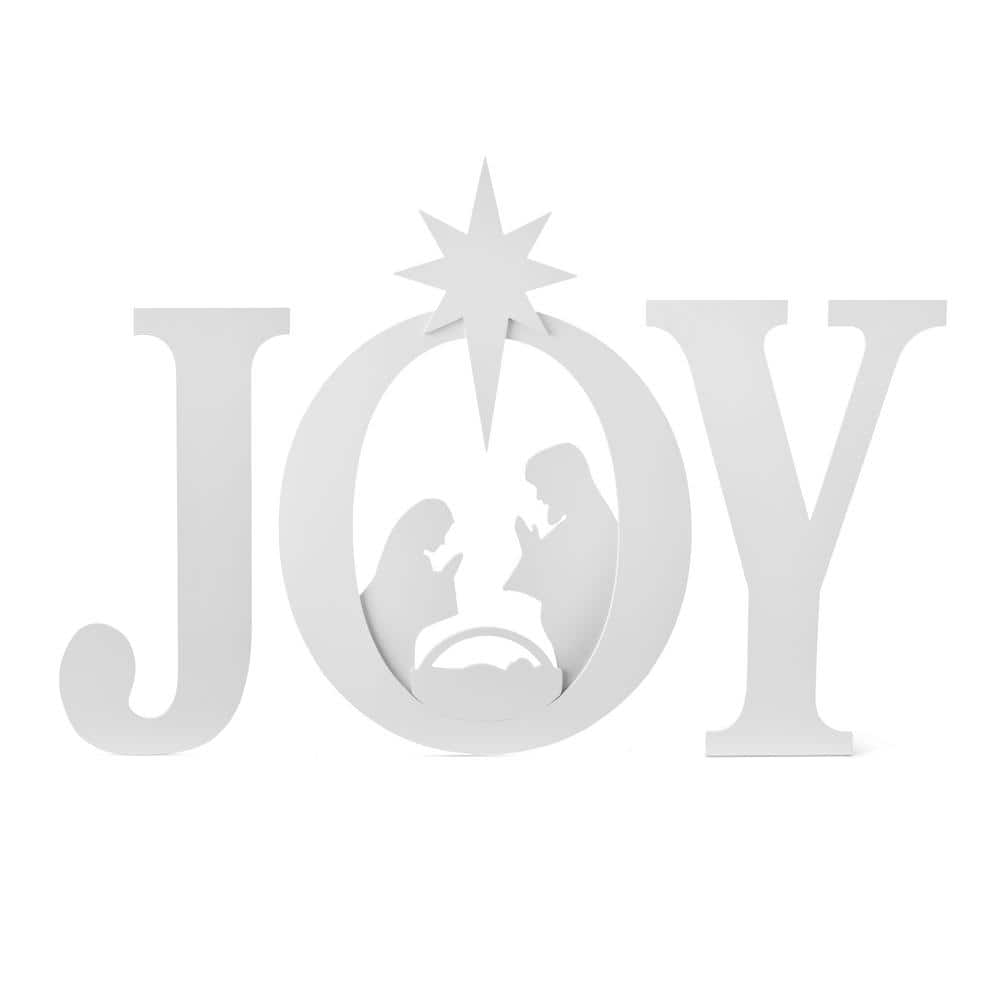 Best Choice Products 72in White Outdoor Joy Christmas Nativity SKY6886
