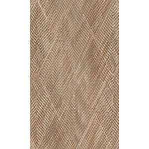 Gold, Brown Playful Textured Geometric Printed Non-Woven Paper Nonpasted Textured Wallpaper 57 Sq. Ft.