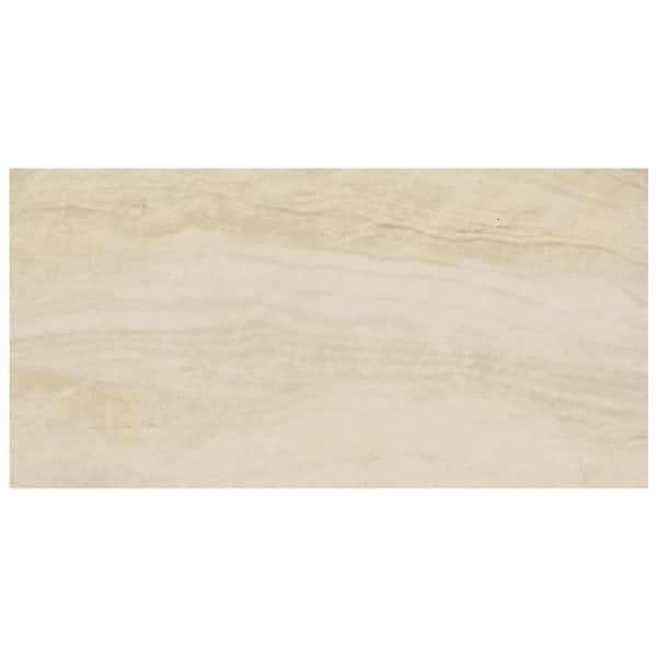 Taj Mahal 24 in. x 48 in. Polished Porcelain Stone Look Floor and Wall Tile (32 Cases/512 sq. ft. /Pallet)