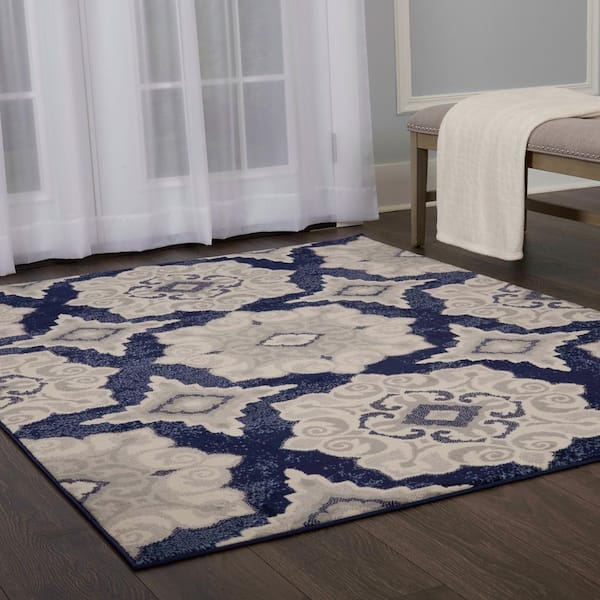 Tremont Navy Blue/Ivory 5 ft. x 7 ft. Indoor Area Rug