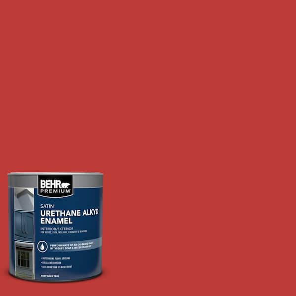 1 qt. #P150-7 Flirt Alert Satin Enamel Urethane Alkyd Interior/Exterior Paint