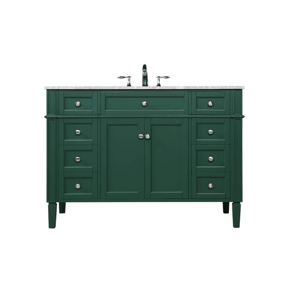 Simply Living 48 In. W x 21.5 In. D x 35 In. H Bath Vanity In Green with Ca