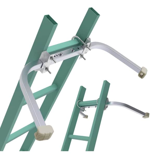 Heavy Duty Aluminum Ladder Stabilizer with Non-Slip Rubber Bottom, Extended Ladder Accessory for Roof Gutter Cleaning