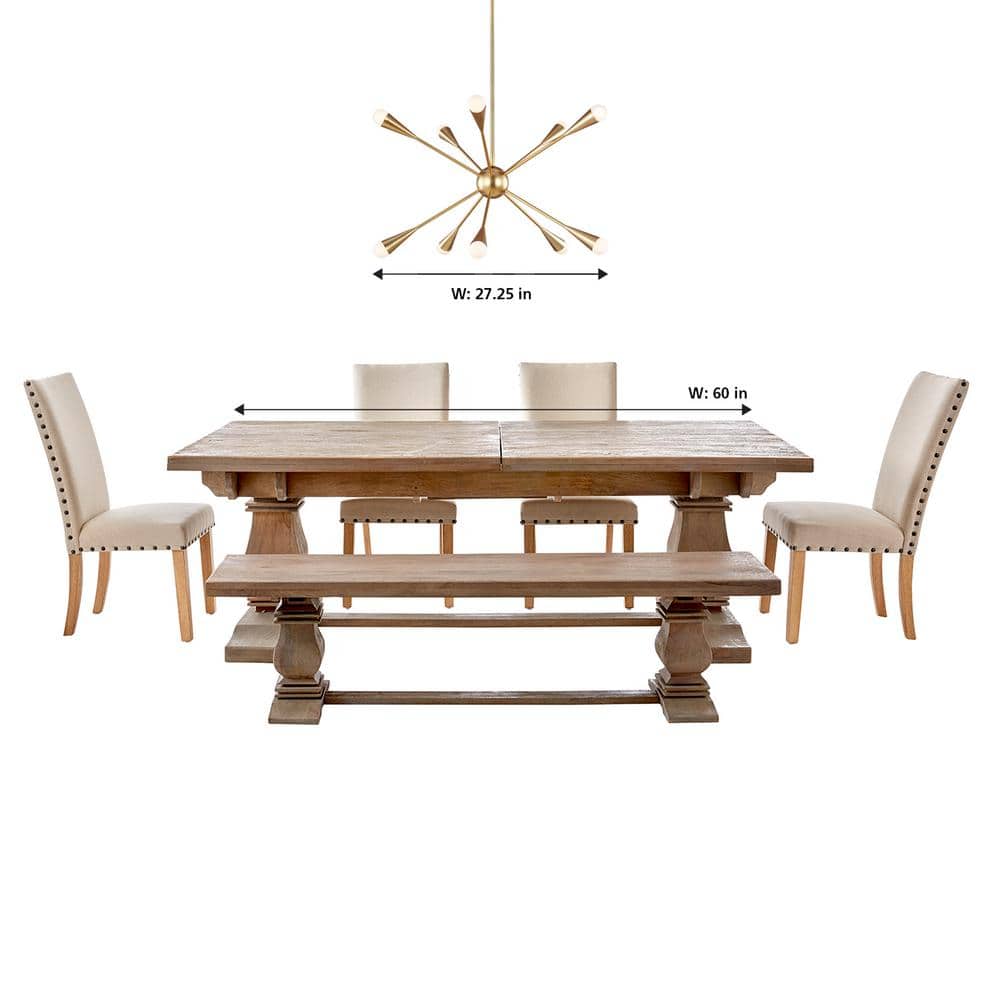 Ellen DeGeneres Inspired Burnished Brass Sputnik Chandelier