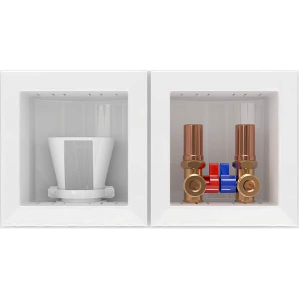 LaundryMate 1/2 in. Box and Washing Machine Valve with Arrestors and Funnel
