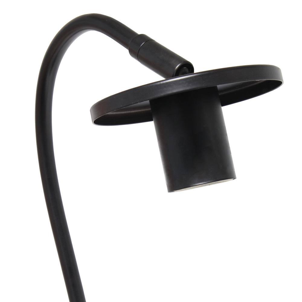 Matte Black Metal Arched Cage Table Lamp