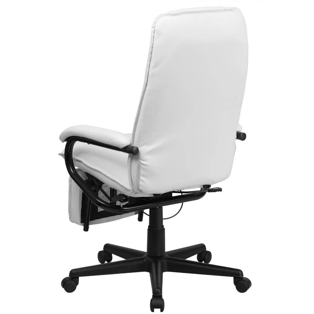 ErgoExec High-Back White LeatherSoft Adjustable Executive Chair