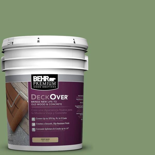 BEHR Premium DeckOver 5 gal. #SC-132 Sea Foam Solid Color Exterior Wood and Concrete Coating