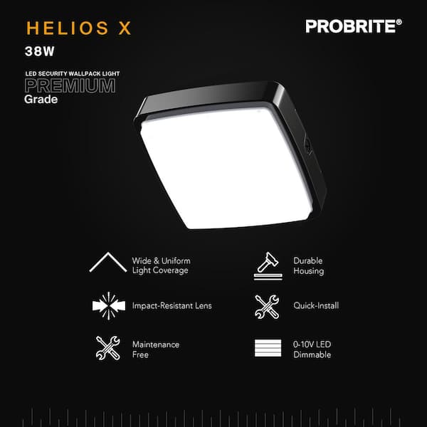 PROBRITE 150W Equivalent Integrated LED Bronze Outdoor Canopy