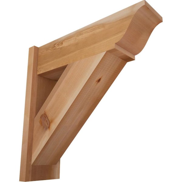 Ekena Millwork 8 in. x 24 in. x 24 in. Traditional Smooth Western Red Cedar Outlooker