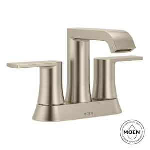 MOEN Genta 4 in. Centerset Double-Handle Bathroom Faucet