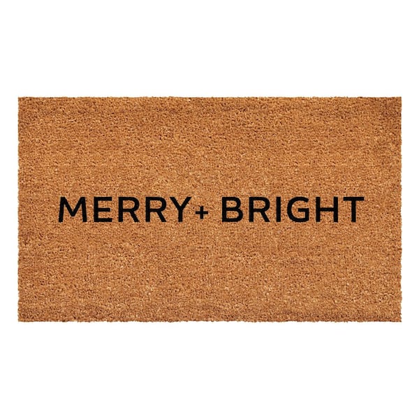 Winter Wonderland Doormat, Merry Christmas Modern Script Doormat