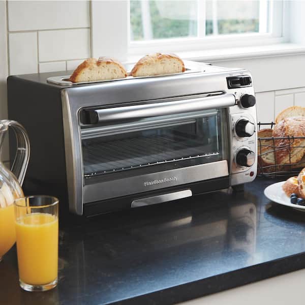 Hamilton Beach 2 in 1 1450 W 4-Slice Silver Stainless Steel and