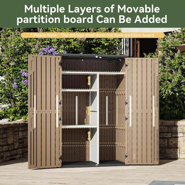 Sizzim Vertical Storage 4.4 ft. W x 2.5 ft. D Resin Shed with
