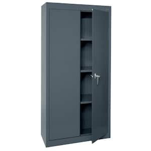 Value Line Series 3-Shelf 24-Gauge Garage Freestanding Storage Cabinet in Charcoal ( 30 in. W x 72 in. H x 18 in. D )