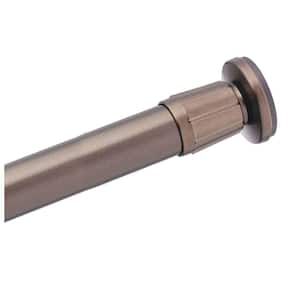 Donner 62 in. Straight Shower Rod with Adjustable Flange in Old World Bronze