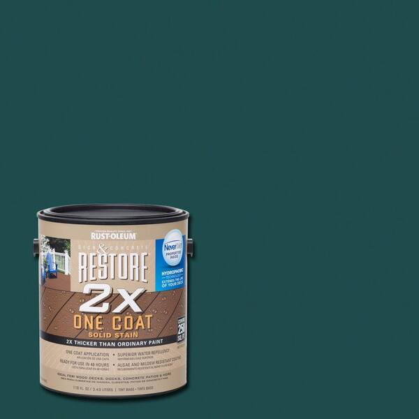 Rust-Oleum Restore 1 gal. 2X Tile Green Solid Deck Stain with NeverWet