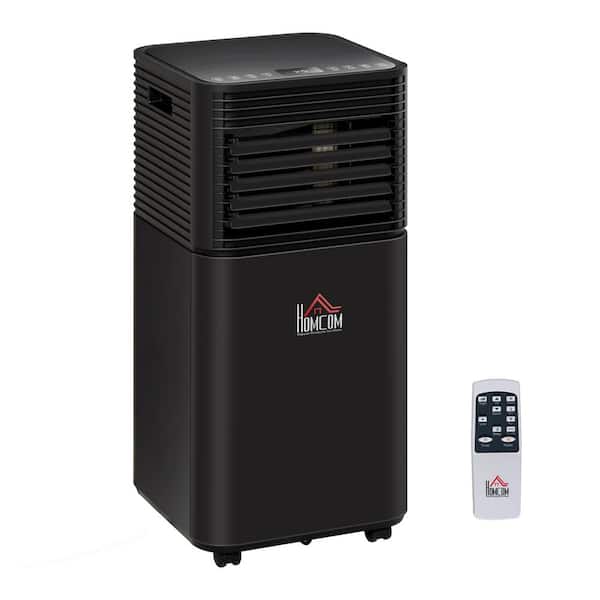 HOMCOM 10,000 BTU Portable Air Conditioner Cools 150 Sq. Ft. with 24 Hour Timer in Black