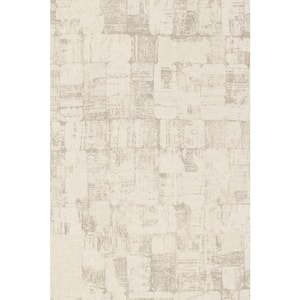 Abstract Weathering Wallpaper Beige Paper Strippable Roll (Covers 57 sq. ft.)