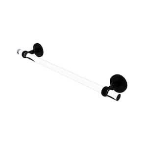 Clearview 36 in. Towel Bar with Twisted Accents in Matte Black