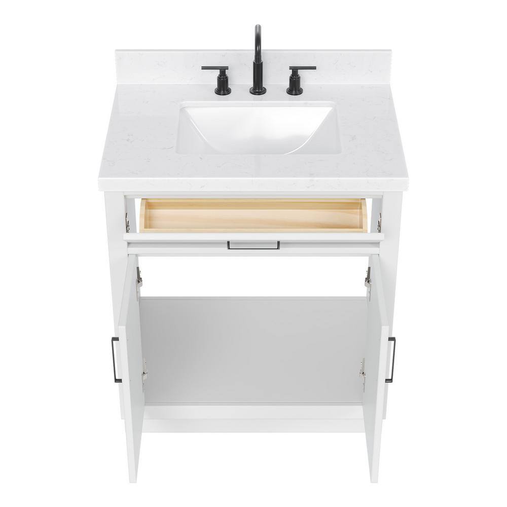 Hepburn 30" White Freestanding Single Basin Vanity Set
