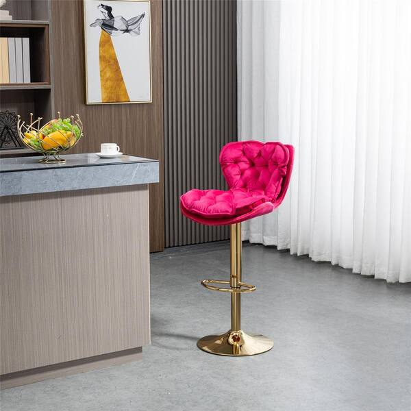 red swivel counter height bar stools