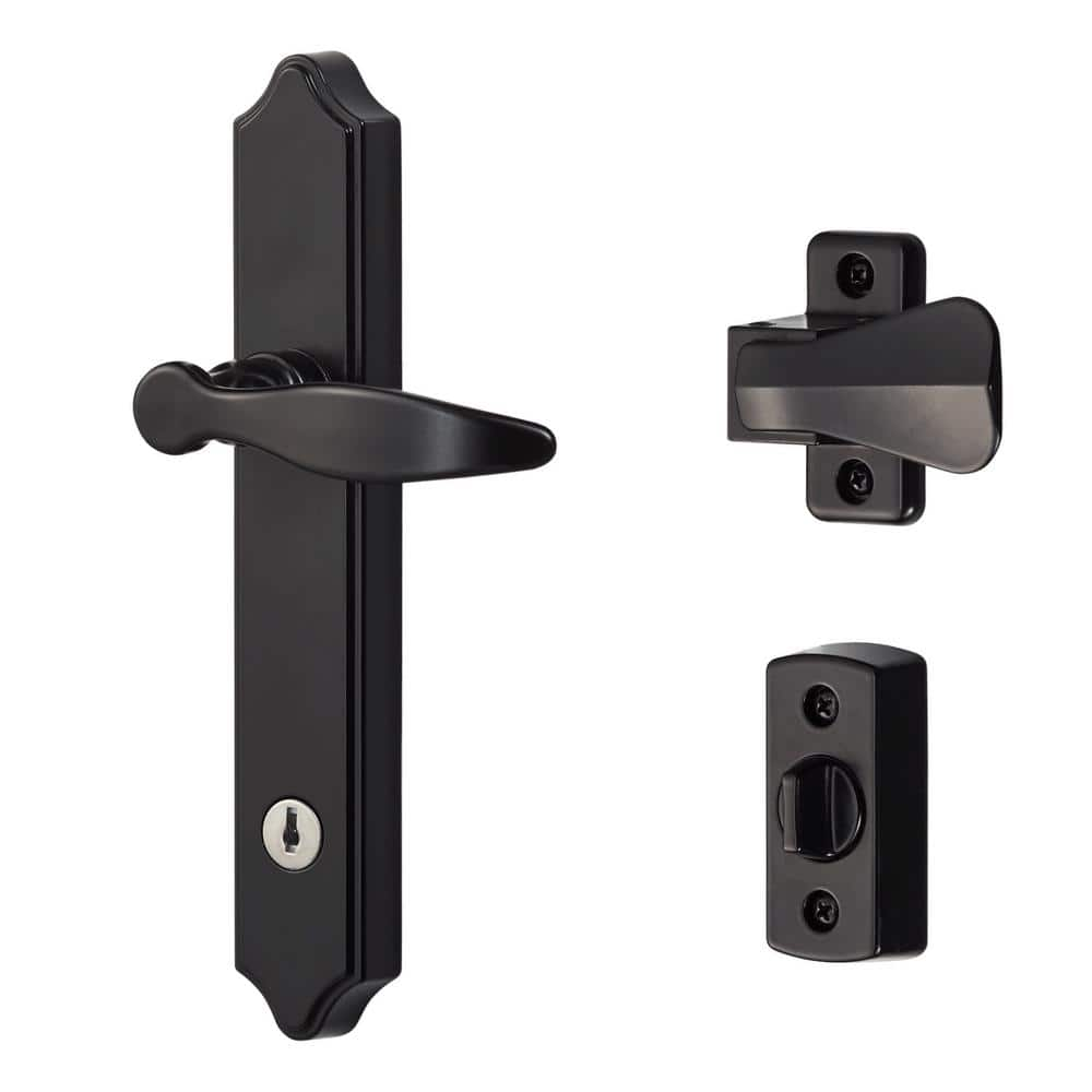 IDEAL SECURITY ML Lever Set with Keyed Deadbolt (USA Black) BK1216BL ...