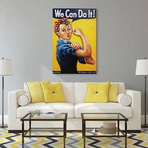 "We can do it!" Mixed Media Iron Hand Painted Dimensional Wall Decor