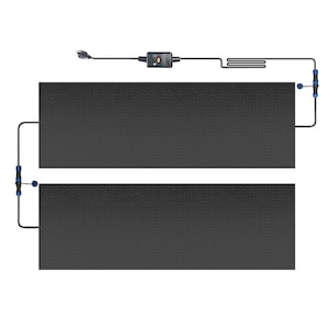 Heated Ramp Mat BOZTIY 3-Pack 10 in. x 30 in. PVC Heated Snow Melting Mats Anti-Slip ...