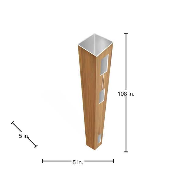 Barrette Outdoor Living 5 in. x 5 in. x 9 ft. Cypress Vinyl Fence End Post