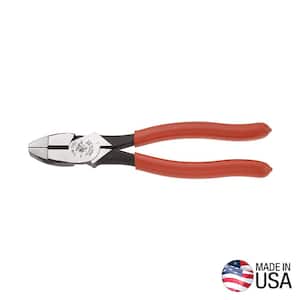Lineman's Pliers, Heavy-Duty Side Cutting, Thicker-Dipped Handle, 9-Inch
