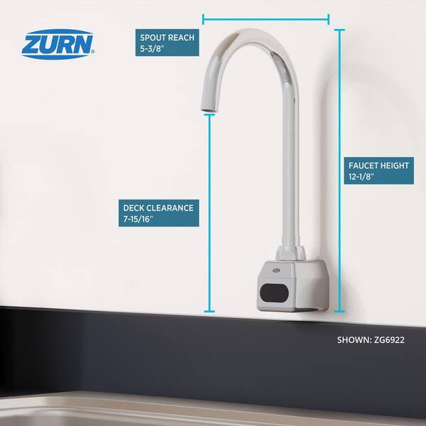 Zurn 1.5 GPM AquaSense Wall Mount 5-3/8 in. Gooseneck Sensor