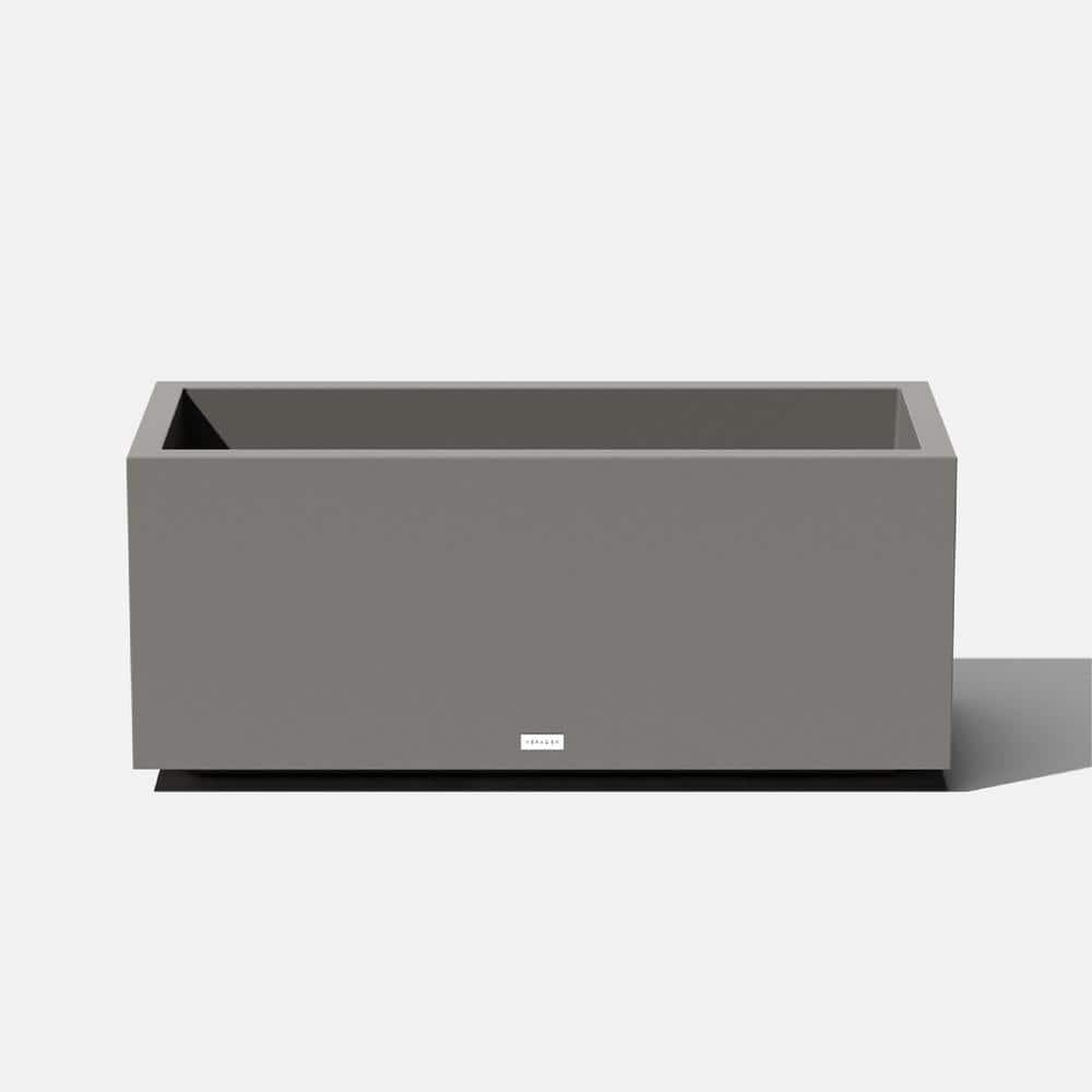 Modern Veradek Long Box 38" Gray Plastic Planter