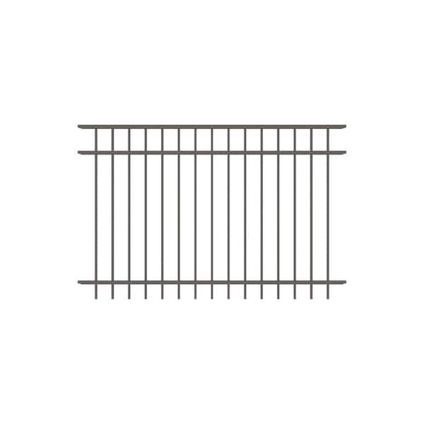 Barrette Outdoor Living Natural Reflections 4 ft. x 6 ft. Pewter Aluminum Fence Panel