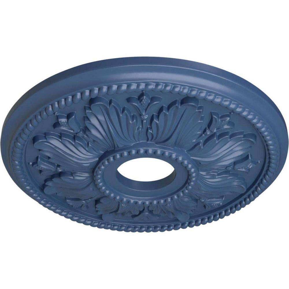 Edinburgh 18" Hand-Painted Blue Polyurethane Ceiling Medallion