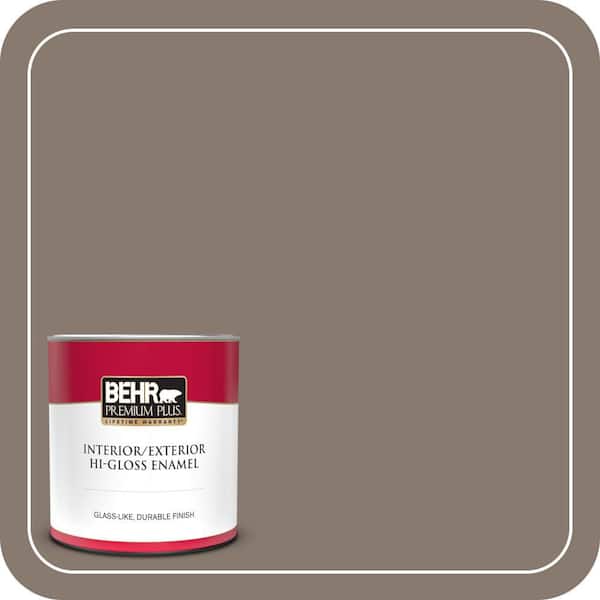 BEHR PREMIUM PLUS 1 qt. #ECC-15-1 Lost Summit Hi-Gloss Enamel Interior/Exterior Paint & Primer
