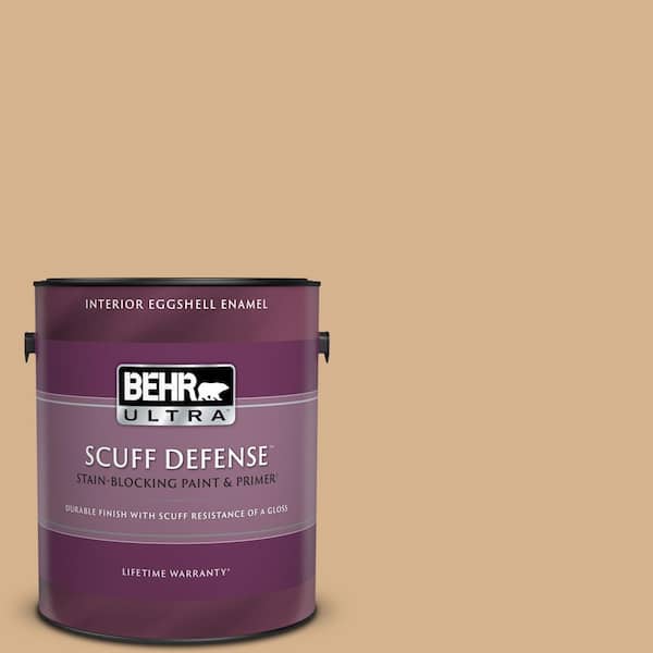 BEHR ULTRA 1 gal. Home Decorators Collection #HDC-NT-04 Creme De Caramel Extra Durable Eggshell Enamel Interior Paint & Primer