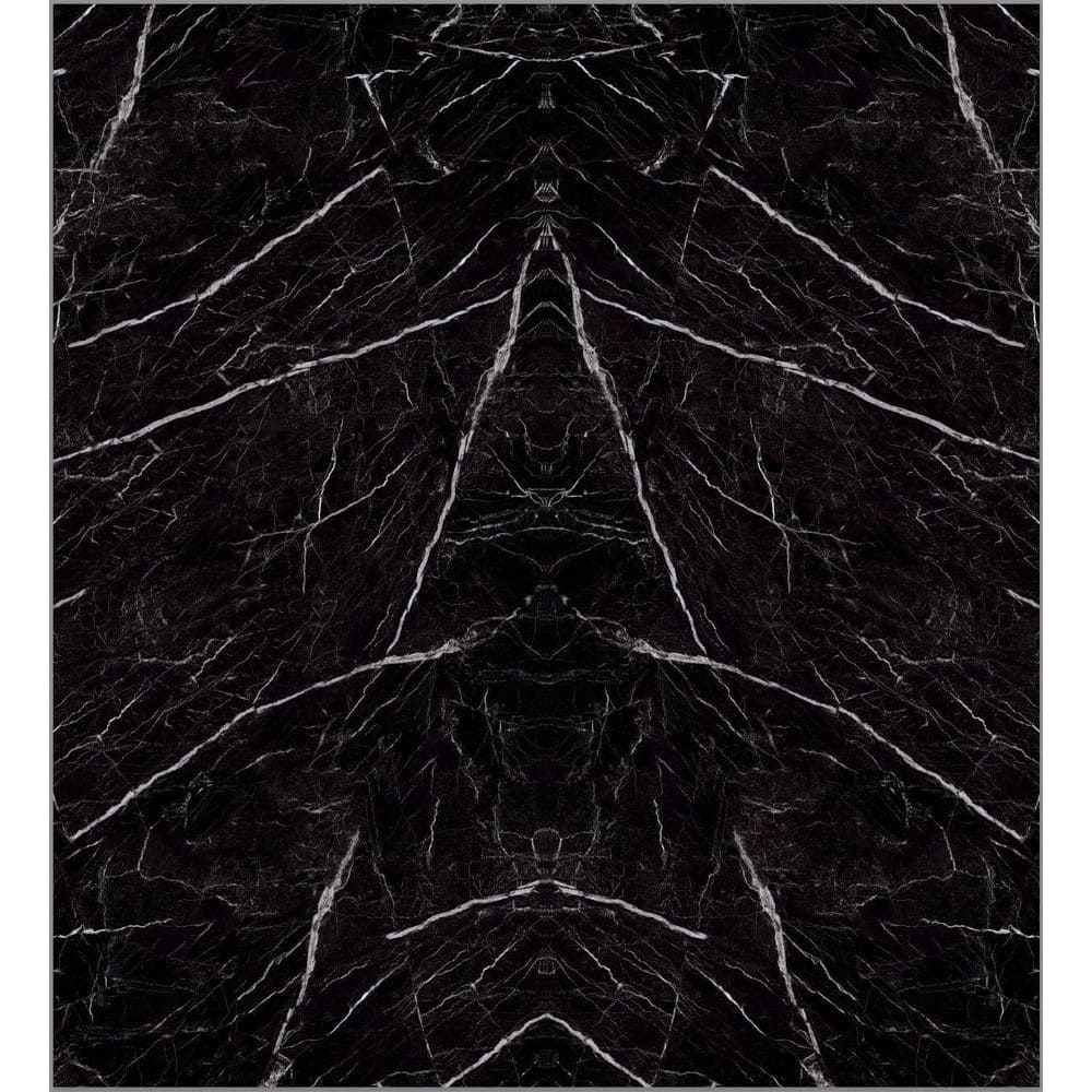 Titan 60" x 36" Black Glossy Marble Shower Wall Kit