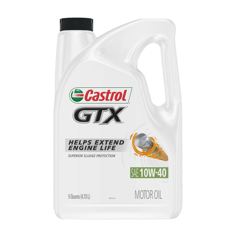 Castrol GTX High Mileage 10W-40 Synthetic Blend Motor Oil, 1 Quart